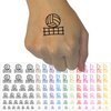 Volleyball and Net Temporary Tattoo Water Resistant Fake Body Art Set Collection - Purple (One Sheet)