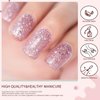 EONFAVE Glitter Nail Polish Sets - Flash Pink Nail Varnish Set - 4 Colours Long-lasting Nude Glitter Nail Varnish Set - Quick Drying Nail Polish Gifts for Women Nail Art DIY Home