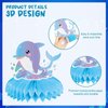 9Pcs Dolphin Party Decorations Dolphin Honeycomb Centerpieces Table Topper Favors for Kids Supplies