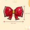 PANRRPERS Bow Balloons for Girls Bowtie Helium Balloons Red Bows Gender Reveal Decorations for Birthday Party Wedding Baby Shower Kids Party Decoration (6 Pcs Red Bow)