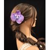 Yheahin 2pcs Flower Hair Clips Boho Orchid Hair Clips Artificial Phalaenopsis Hair Barrettes Bridal Hawaiian Beach Party Hair Accessories for Women (Purple)