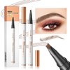 2024 New Waterproof Microblading Eyebrow Pen, 3D Microblading Eyebrow Pencil, 4-Tip Microblading Eyebrow Pen, Long-lasting Natural Makeup Fine Stroke Magic Eyebrow Pencil