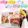 Wesiti 12 Pcs Sleepover Party Favors for Women Girls, 6 Cute Plush Sleep Eye Mask and 6 Spa Headband for Washing Face Bow Makeup Headbands Cat Eyeshade for Sleepover Birthday Pajama Party Supply Gift