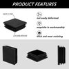 Jetec 20 Pack Square Tubing End Caps Aluminum Square Tubing Black Plastic Plugs for Chair Fence Post Square Tubing Table Shelf Insert Finishing Plug(2 Inch)