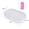 AFUNTA DIY Oval Silicone Coaster Mold,2 Pcs Soft Flexible Oval Crystal Silicone Molds for Casting with Resin, Concrete, Cement and Polymer Clay - Transparent White