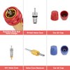 WADEO R134A Valve Core Quick Remover Installer, High Low Pressure Valve Core Remover Tools Kit for R134A Refrigerant Air Conditioner System