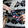 KLLRO RUO Chapstick Holder Keychain Fashion Lipstick Sleeve Lip Balm Portable Pocket Lip Gloss Tube Holder Clip-on Makeup Travel Accessories - Funny Space Dinosaur