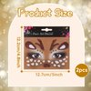 WRBAJIS Christmas Reindeer Face Tattoos Glitter Temporary Tattoo Cute Deer Fake Tattoos Eyes Face Gems Stickers for Women Girls Christmas Holiday Party Supplies 2Pcs