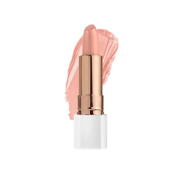 FLOWER BEAUTY Petal Lipstick Cruelty Free Nourishing Highly Pigmented Lip Color with Antioxidants, Bare Pout - Cream, 0.11 Ounce