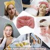 Ondder 8 Pack Spa Headband for Washing Face Makeup Skincare Headbands Bowknot Facial Headbands Fluffy Shower Spa Cosmetic Face Wash Headbands Head Bands for Washing Face for Women Girls
