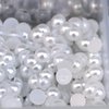 Pearls for Crafting 8000 Pcs Flat Back Nail Pearls 6 Color Half Round Flatback Pearl Beads for Embellishment Face Shoes Small Pearls for DIY Jewelry Phone Nail Charms Making Gold Silver White