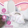Disposable Toilet Seat Covers for Kids & Adults (40 Pack) Germ Protect from Public Toilets - Waterproof, Individually-Wrapped, Plastic Lined for No Soak Thru, XL to Cover the WHOLE Toilet -Pink/Floral