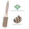 BANGMENG Round Brush with Boar Bristles, Round Barrel Brush for Blow Drying, Nano Thermal Ceramic Ionic Tech, For Straightening & Drying (1 inch Barrel, 2.25 inch with Bristles) Gold