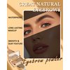 Eyebrow Powder Kit-2 Color Tinted Eye Brow Powder Palette,Waterproof Longlasting Light Brown/Coffee Blonde Brow Filler,Professional Brow Contour Makeup for Women with Mirror Brow Brush & Razor-Set02