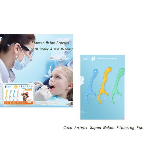 flossers Kids Braces flossers Dental Floss Picks flossers for Adults Dental Floss Toddler Floss Picks Children's flossing Family Dental Floss Stick Floss threaders (Green)