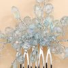 Teyglen Dainty Blue Rhinestones Bridal Hair Comb Headband with Crystals for Women and Girls (Light Blue)