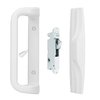 House Guard White Patio Door Handle Set with Mortise, Suitable for Replacement Doors Lock 3-15/16”Screw Hole Spacing.Choices That Add a Unique to Your Patio Glass Sliding Door.