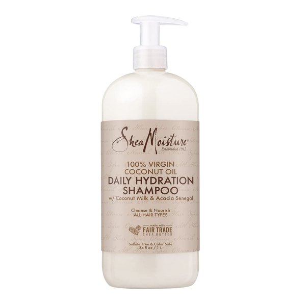 SheaMoisture 100% Virgin Coconut Oil Milk Daily Hydration, Shampoo, 34 FL OZ