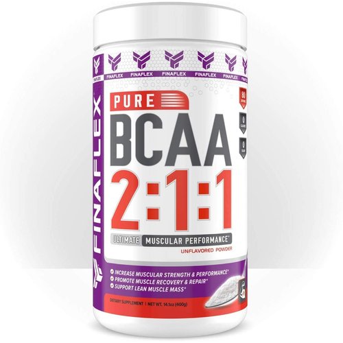 FINAFLEX Pure BCAA 2:1:1, Unflavored - 14.1 oz - Promotes Strength, Recovery & Performance - with 2:1:1 Ratio of Leucine, Isoleucine & Valine + Vitamin C - 80 Servings