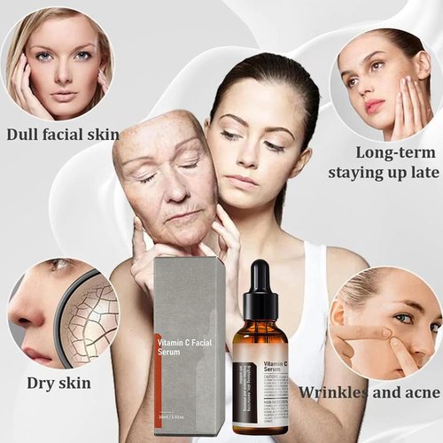 CARVENCHY Vitamin C Facial Serum Essence, Hydration,Skin Moisturized,30ml,1.01oz (2pcs)