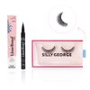 Silly George SuperNatural Series Starter Kit - Pretty Lashes with Adhesive Black Eyeliner | Clear and Flexible Band gives Lashes Natural Look | Extra Strong Hold for False Eyelashes (Nova)