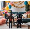 EICHIMEOW Siren Head Plush Toy Cartoon Black Cat Plush Stuffed Toy Soft Animal Cat Plush Toys Kids' Birthday Halloween Thanksgiving Christmas Toys Plush Toys(Black)