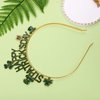 PHALIN St. Patrick's Day Headbands for Women Glitter Enamel Shamrock Hairband Letter LUCKY IRISH Headpiece Party Favors St. Patrick's Day Hair Accessory Gifts (Happy St.Patrick's Day)