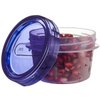 PLASTICPRO 6 Pack Twist Cap Food Storage Containers with Blue Screw on Lid- 4 oz Reusable Meal Prep Containers - Small Freezer Containers Microwave Safe Blue Plastic Food Storage