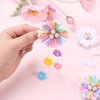 OAOLEER 6PCS Hair Bows for Girls, Flower Hair Accessories for Girls Grosgrain Ribbon Bows With Alligator Clips Girl Hair Accessories for Kids Teen Back to School (Flower Bows-A)
