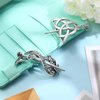 WILLBOND 2 Pcs Celtic Knot Dragon Hairpins - Viking Triangle Hair Clips and Slides in Jewelry Style for Women and Ladies