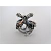 Generic Small mini silver metal blue purple gray flower crystal hair claw clip (Primary color: Gray)