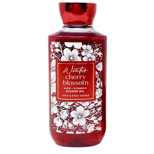 Bath & Body Works Winter Cherry Blossom - Duo Gift Set - Shower Gel and Body Lotion with a Cherry On Top Soap