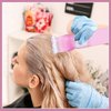 Pimoys 2 Pack Root Comb Applicator Bottle 6 Ounce Oil Applicator for Hair Dye, Hair Oiling Applicator Brush with Graduated Scale, Pink and Purple