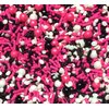 Pink Black White Edible Confetti Sprinkles Cake Cookie Cupcake IceCream Donut Quins - 6oz