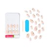 KISS Voguish Fantasy, Press-On Nails, Nail glue included, 4 Wheel Drive', Light Nude, Medium Size, Coffin Shape, Includes 28 Nails, 2G Glue, 1 Manicure Stick, 1 Mini File