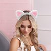 AEGYPIUS Cat Ears Headband Velvet Headbands for Women Soft Plush Material Headband Perfect for Cosplay Velvet Hairband Cat Headband for Parties Ideal for Women and Girls