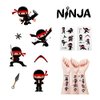 24 Sheets Ninja Temporary Tattoos, Ninja Warrior Birthday Decorations Party Favors