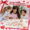 Moinchore 72 Pcs Valentines Day Gifts Includes 24 Valentine's Day Cards 24 Watercolor Paint 24 Seal Bags Funny Exchange Gifts Valentines Party Favors(Round)