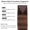 Rimoss Clip in Hair Extensions Real Human Hair, Chocolate Brown Hair Extensions Real Human Hair Clip ins Straight, Premium Soft 7pcs Remy Human Hair Clip in Extensions for Women (#4 14 Inch)