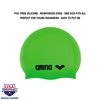 Arena Classic Junior Silicone Unisex Swim Cap for Girls and Boys Comfortable Durable Kids’ Pool Bathing Cap, One Size, Acid Lime/Black
