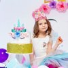 Sinmoe 32 Pcs Unicorn Party Supplies: Birthday Hats, Paper Crowns, Headbands for Girls' Princess & Boys' Dress-Up Theme with 16 Styles