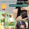 Natural Plant Hair Dye，Black Hair Dye New Botanical Bubble Hair Dye 20ml 10packs/Box，Pure Plant Extract For Grey Hair Color Bubble Dye, Hair Color For Gray Hair Coverage. (Black Teal)