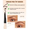Retractable Eyebrow Definer Pencil with Spoolie, Dark Brown, Waterproof Long Lasting Brow Pencil, Soft Textured, Angled Tip Applicator for Natural-Looking Brows, Eyebrow Filler Pen Makeup for Women-01