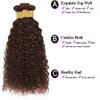 20 22 24 Inch Raivide Hair Color #4 Bundles Dark Brown Water Wave Human Hair Bundles Color #4 Wet and Wavy Bundles Human Hair Chocolate Brown Bundles Hair Weave