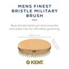 Kent MG3 Finest Men's Hair Brush & Beard Brush for Skin Care, Natural White Boar Bristle Brush for Mens Grooming, Scalp Brush, 360 Wave, and Beard Straightener For Men's Hair Care