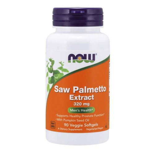 NOW Foods Supplements, Saw Palmetto Extract 320 mg with Pumpkin Seed Oil, Men's Health*, 90 Veg Softgels