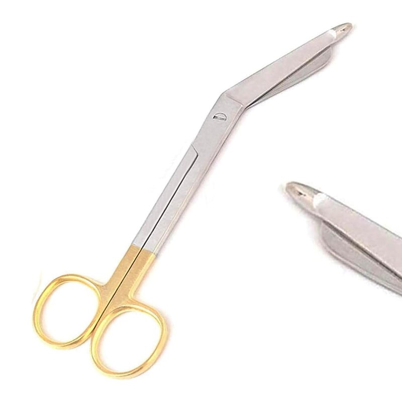 Premium O.R Grade Gold Handle SUPERCUT Lister Bandage Scissors 7.25" with ONE Serrated Blade (PC ...