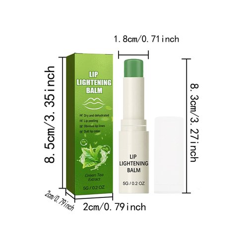 Green Tea Lip Balm, Botanical Extracts Lip Balm,Moisturizing and Hydrating To Remove Dead Skin, Prevent Dry Lips and Cracked Lip Lines, Moisturizing Lip Balm