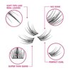 DIY Eyelash Extension, 3D Effect Individual Melt Flare Lash Cluster Natural Lashes Set, Home Eyelash Extension, D curl Lashes Pack 12mm,14mm (14MM-Spikes)