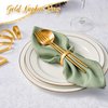 APTWOW Gold Napkin Rings Set of 12, Semicircle Metal Gold Napkin Holder Buckles, Easter Napkin Rings, Napkin Rings for Dinner Table Decor, Wedding, Banquet, Party